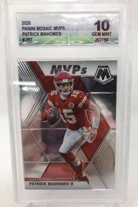 lot 1055 image: Professionally Graded Diamond Graded DGA 10 2020 Mosaic MVP Patrick Mahomes Football Card