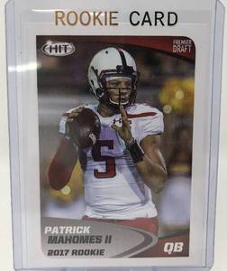 lot 1058 image: 2017 Hit Patrick Mahomes Rookie Card