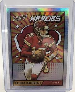 lot 1059 image: 2021 Prestige Patick Mahomes My Heroes Insert Kansas City Chiefs
