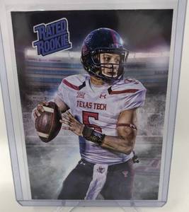 lot 1068 image: Unlicensed Patrick Mahomes Rated Rookie Football Card