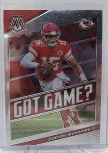 lot 1070 image: 2020 Panini Mosaic Patrick Mahomes Got Game Insert Kansas City Chiefs