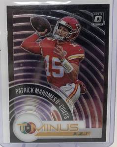 lot 1071 image: 2020 Donruss Optic Patrick Mahomes T-Minus Insert Kansas City Chiefs