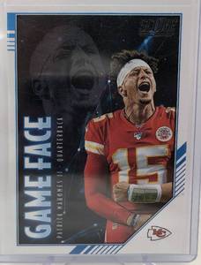 lot 1073 image: 2020 Score Patrick Mahomes Game Face Kansas City Chiefs Insert