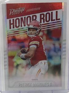 lot 1074 image: 2020 Prestige Honor Roll Patrick Mahomes Insert Kansas City Chiefs Football Card