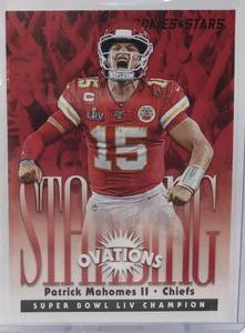 lot 1075 image: 2020 Panini Rookies & Stars Patrick Mahomes Standing O Insert Kansas City Chiefs