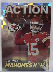 lot 1078 image: 2021 Donruss Patrick Mahomes Action All-Pros Insert Kansas City Chiefs