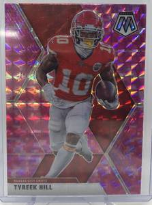 lot 1102 image: 2020 Panini Mosaic Tyreek Hill Mosaic Pink Insert Kansas City Chiefs Football Card