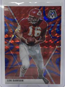 lot 1103 image: 2020 Panini Mosaic Len Dawson Pink Mosaic Kansas City Chiefs Football Card
