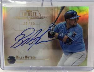 lot 1115 image: 2014 Topps Tribute Billy Butler On Card Autograph Kansas City Royals #3035