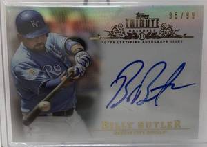 lot 1116 image: 2013 Topps Tribute Billy Butler Autographed Baseball Card Kansas City Royals - Only  99 Made - #9599