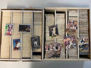 lot 1172 image: Approx 5000 Baseball Cards Unsearched In Set Boxes Including 1991-1993 Topps Score Leaf