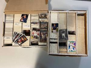 lot 1175 image: Approx 5000 Baseball Cards Unsearched In Set Boxes Including Early to Late 1990s Topps Donruss and Upper Deck