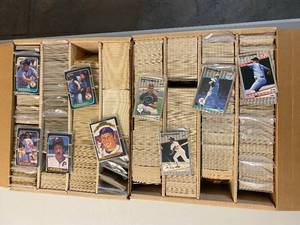 lot 1176 image: Approx 5000 Baseball Cards Unsearched In Set Boxes Including 1987-1989 Donruss and Fleer