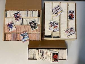 lot 1179 image: Approx 6000 Hockey Cards Unsearched In Set Boxes Including Early 1990s Score and Upper Deck