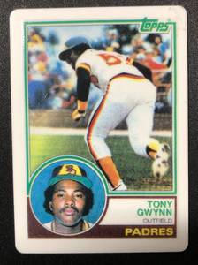 lot 1119 image: Porcelain Collectible Baseball Card of 1983 Topps Tony Gwynn Rookie Limited Edition #A 1262