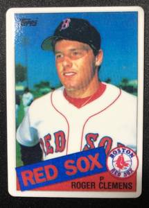 lot 1122 image: Porcelain Collectible Baseball Card of 1985 Topps Roger Clemens Rookie Limited Edition #A 1262