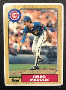 lot 1123 image: Porcelain Collectible Baseball Card of 1987 Topps Greg Maddux Rookie Limited Edition #A 1262