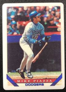 lot 1125 image: Porcelain Collectible Baseball Card of 1993 Topps Mike Piazza Rookie Limited Edition #A 1262