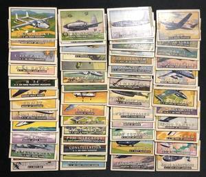 lot 1126 image: Lot of Original Vintage 1952 Topps WINGS Trading Cards - 60 Total Cards - Most Have Tape Marks