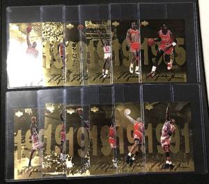 lot 1136 image: 1998 Michael Jordan Upper Deck Gatorade Promo Complete 12-Card Jumbo Set each in Individual Top Loader