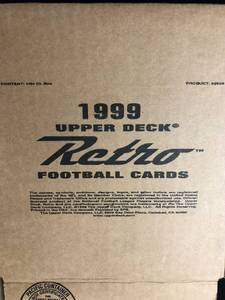 lot 1138 image: 1999 Upper Deck Retro Barry Sanders Lunchbox with Football Cards Inside - Packs are Open