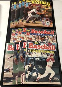 lot 1140 image: Lot of Over 20 1982, 1983, 1984, 1985, and 1986 Baseball & Football Sticker Books - Some Complete Sticker Sets, Some Partial Sticker Sets,, Some Without Stickers