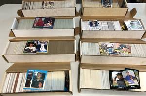 lot 1205 image: Lot of over 5,000 Cards & 8 800 Count Boxes with mid 1980s Sports Cards with Stars and Rookies, with Newer Cards up to 2021