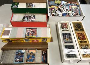 lot 1206 image: Lot of over 5,000 Cards Boxes with mid 1980s Sports Cards with Stars and Rookies