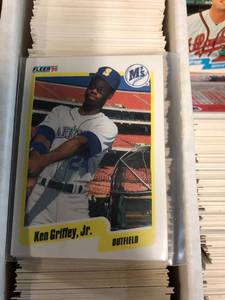 lot 1209 image: Four Row Box of Fleer Baseball Cards Including Rookies & Stars with Inserts & All-Stars with Ken Griffey Jr and More