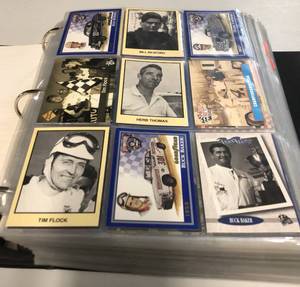 lot 1217 image: Binder Full of NASCAR Racing Cards - Including about 700 Cards Loaded With Inserts, Rookies, Stars - Earnhardt, Je-ff Gordon, Petty, Stewart, Johnson, Earnhardt Jr - More than even Pictured