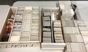 lot 1219 image: Massive Lot of Over 5,000 NASCAR Racing Cards - One Row of Baseball - Loaded with Stars & Rookies and COMPLETELY Unpicked - Jimmie Johnson Rookie & More