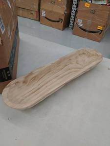 lot 1232 image: Creative Co-op Paulownia Wood Oval Bowl