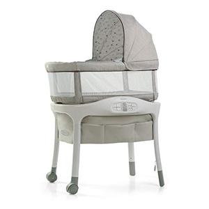 lot 1253 image: Graco Sense2Snooze Baby Bassinet with Cry Detection Technology and Responds to Babys Cries to Help Soothe Back to Sleep, Roma USED