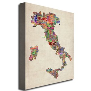 lot 1281 image: Italy II by Michael Tompsett Canvas Wall Art DAMAGED