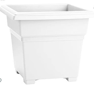 lot 1289 image: Novelty,MODEL 26182 Countryside Square, White, 18-Inch Tub Planter