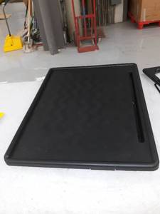 lot 1301 image: Table Mate II Folding Tables - Portable TV Tray Table for Eating & Work with Cup Holder - Black