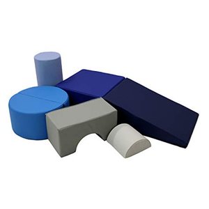 lot 1308 image: Factory Direct Partners - MODEL 12364-NVPB SoftScape Playtime and Climb Multipurpose Soft Foam Playset (6-Piece) - NavyPowder Blue
