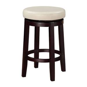 lot 1359 image: Maya Swivel Counter Height Barstool White - Linon, MODEL# 98352KRIC-01-KD