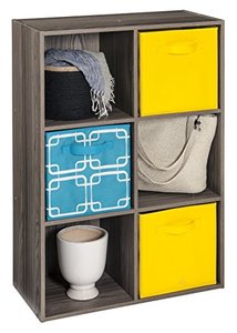 lot 1374 image: ClosetMaid 4166 Cubeicals Organizer, 6-Cube, Natural Gray