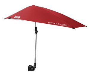 lot 1377 image: Sport-Brella Versa-Brella 4-Way Swiveling Sun Umbrella Firebrick Red, Regular