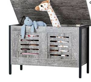 lot 1389 image: LEYAOYAO Storage Bench ls-st-grey-01