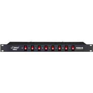lot 1394 image: PylePro 8 Outlet Rack Mount Power Supply Center wEach Outlet Switch - 8 - 1U Rack-mountable - Pyle pdbc10