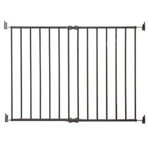lot 1438 image: Qdos Extending SafeGate Baby Gate - Hardware Mount - Slate Gray 30 h x41w