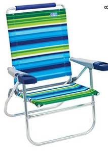 lot 1464 image: Rio Beach 15 Extended Height 4 Position Folding Beach Chair