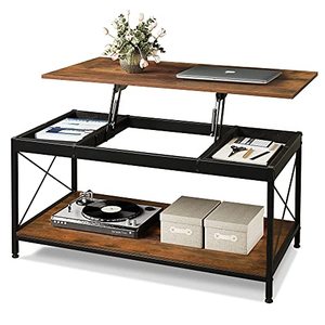 lot 1499 image: WLIVE Coffee Table��Lift Top Coffee Table with Storage Shelf and 2 Hidden Storage Compartment D10729993