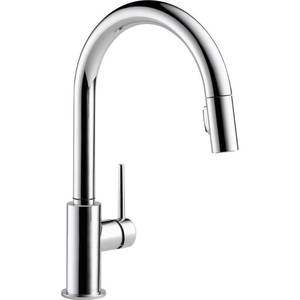 lot 1514 image: Delta Trinsic Single Handle Pull-Down Kitchen Faucet in Chrome 9159-DST