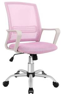 lot 1534 image: Smugdesk Office Chair, Mid Back Mesh Office Computer Swivel Desk Task Chair, Pink