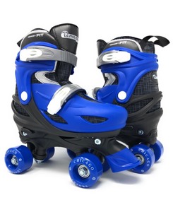 lot 1002 image: Chicago Boys Adjustable Quad Roller Skate Set, 7 Pc Set - Size M (1-4)