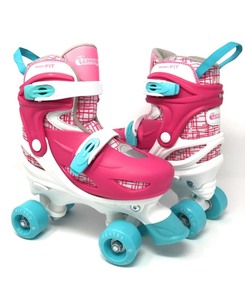 lot 1011 image: Chicago Girls Adjustable Quad Roller Skate 7pc Set - Size M (1-4)