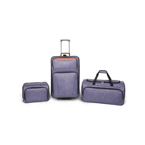 lot 1014 image: Protege 3 Piece Luggage Travel Set Gray, Includes 24-inch Check Bag, 22-inch Duffel, and Boarding Tote
